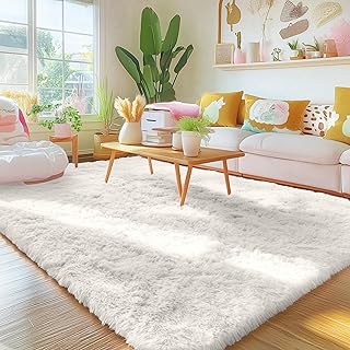 Homaxy Hochflor Flauschig Teppich Anti-Rutsch Unterseite Waschbar Groß Teppiche fürs Wohnzimmer…
