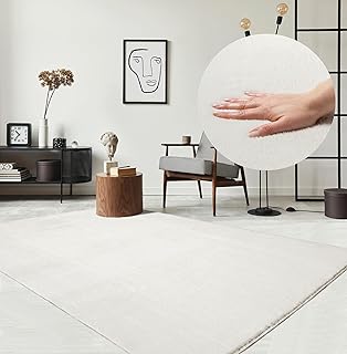 the carpet Relax kuscheliger Kurzflor Teppich, Anti-Rutsch Unterseite, Waschbar bis 30 Grad, Supe…