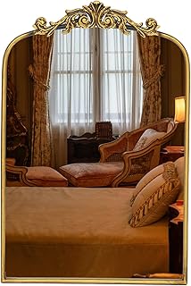 Barock Spiegel Antik – Halbrunder Vintage Wandspiegel mit Bogenform für Wohnzimmer & Flur, Wandd…