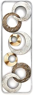 Kobolo Wandbild KIANO – Metallbild mit 3D-Effekt, 31x3x90 cm, silber/braun/gold, klassisch-mode…