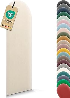 Wandpolster Polsterplatte Rundbogen – Samt, Wandkissen 20 x 60 cm, Polsterpaneel, Oeko-TEX, Mad…