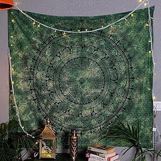 Craft Trade Mandala Grün Wandteppich Indische Wandtuch Tapestry Wandbehang Boho Wandteppiche fü…