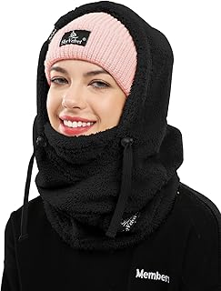 Plüsch Sturmhaube Mütze Winter Thermo Skimaske Wolle Balaclava für Radfahren, Snowboarden, Ski…