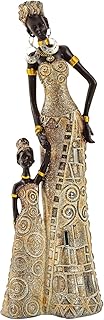 Afrikanerin mit Kind 32 cm groß Mutter Tochter afrikanische Frauen Figur Afrika