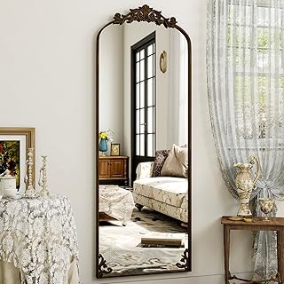 Koonmi Vintage Gewölbter Standspiegel Ganzkörperspiegel, 52×161 cm, Bruchsicher Stehspiegel in …