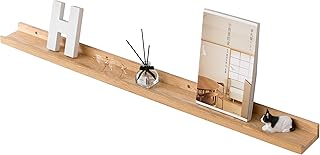 Bilderleiste Holz,80cm Eiche Wandregal Holz Regal Massiv Schweberegal gewürzregal regalbrett Hä…