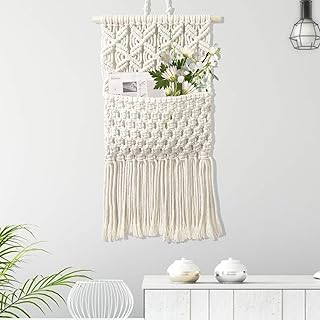 Laurraine Makramee-Wandbehang, Wanddekoration, schicke handgefertigte Baumwolle, gewebte böhmisc…