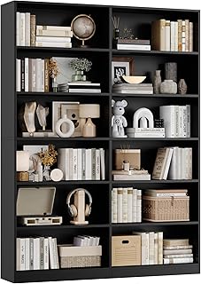 FirFurd Bücherregal Regal mit 12 Fächern Bücherschrank Standregal Aufbewahrungsregal für Wohn…