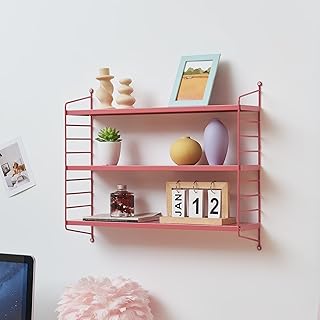 [en.casa] Modulares Wandregal Strängnäs Metallregal Wassermelonenrot Hängeregal mit 3 Regalbö…