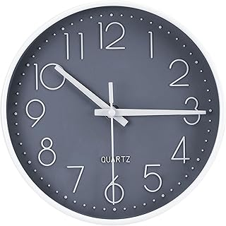 Rund wanduhr, 20cm Wanduhr, Modern Ohne Tickgeräusche Quarz dekorative Uhren, ohe Genauigkeit Wa…