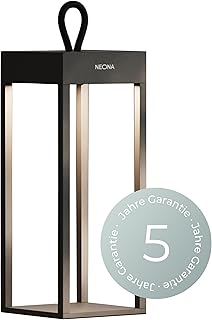 NEONA LED-Tischleuchte schwarz dimmbar – Nero Design-Tischlampe mit Touch & Ladestation – 2400mA …