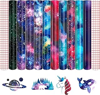 Tintnut Farbe Galaxis Vinylfolie Plotter 10 Blätter 12″ x 10″ Sternenbeleuchteter Stil Plotterfo…
