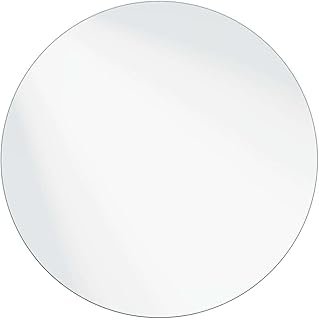 vidaXL Wandspiegel Ø 60 cm Gehärtetes Glas, Moderner Wandspiegel, Elegantes reflektierendes Dek…