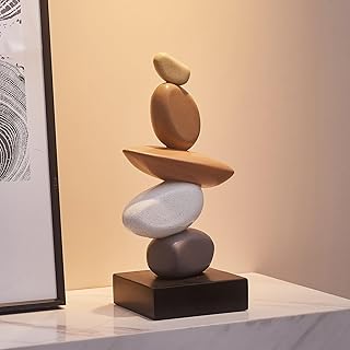 Simulierte Sandstein Skulptur Deko für Wohnzimmer, Moderne Harz Stein Skulpturen für Couchtisch…