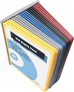 TUKA-i-AKUT Wand Sichttafelsystem 20 Sichttafeln A4, Wandhalterung mit Sichttafeln zum Anschraube…