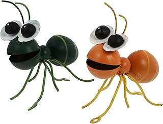 TOYANDONA 2 Stück Buntes Eisenkunst Ameisen Wandskulpturen Farbige Ameisen Ornamente für Wohnra…