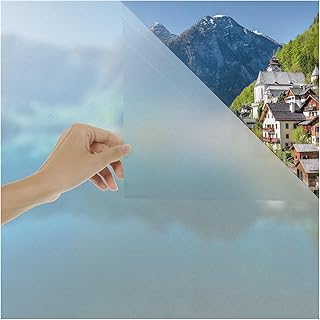 Blumtal Fensterfolie 90×200 cm Blickdicht & statisch haftend + Rakel – zuschneidbare Sichtschutzf…