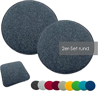 heimtexland ® 2er Pack Sitzkissen Filz Stuhlkissen Bodenkissen Polster Stuhlauflage Indoor Outdo…