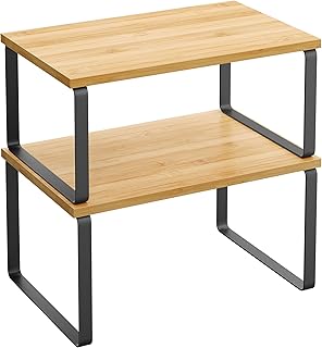 SONGMICS Gewürzregal, 2er Set Küchen-Organizer, Küchenregal, Schrank-Organizer Küche, erweite…