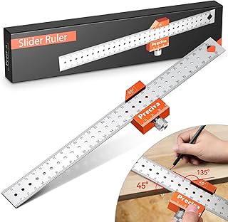 Streichmaß, Preciva 300mm Kombinationswinkel Zimmermannswinkel zum Markieren von 45° und 90° f…