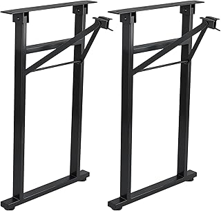 Homtone 2er-Set Schwerlast Metall Tischbeine klappbare, Industrielle Stahl Bankbeine Tischfüße …