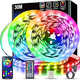 Keepsmile LED Strip 30m, RGB LED Streifen with Remote & Bluetooth APP Control,Timer Setting,Dimma…