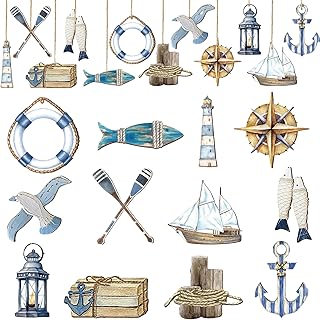 24 Stück Maritime Deko, Fischernetz Deko, Deko Maritim, Deko Maritim, Deko Fischernetz, Schiff D…
