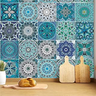 16 Stück Bunt Fliesenaufkleber,Mosaik Küche Wandaufkleber,DIY Marokkanischer Fliesenfolie für …