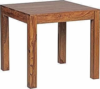FineBuy Esstisch quadratisch 80 cm Sheesham Massivholz – Quadratischer Holztisch massiv, Design…
