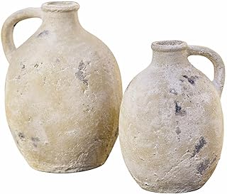 Loberon Vase 2er Set Yvorne, Zwei Größen, handgefertigte Einzigartigkeit, robust & dekorativ, G…