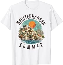 Mediterraner Sommer Retro Holiday Design T-Shirt