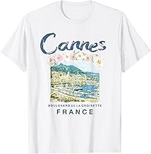Frankreich Cannes Französische Riviera Vintage Travel T-Shirt T-Shirt