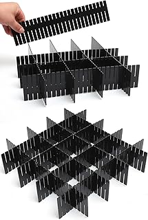 18 Stück Schubladenteiler, Verstellbare Schubladen Organisers Separatoren für Unterwäsche, Soc…