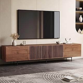 Mid-Century Modern TV-Schrank für 80+ Zoll Fernseher – TV Lowboard mit Stauraum – Home Entertain…