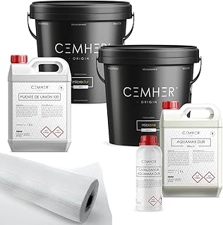 Mikrozement-Set für Wände, Böden, Feuchträume und Möbel, 10 m²