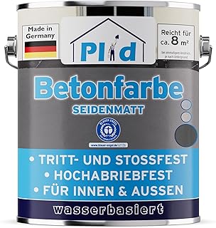 Plid® Betonfarbe Innen & Außen Frostsicher Anthrazitgrau 0,75L – Flüssigkunststoff Bodenbeschi…