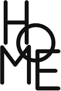ebenkunst | Home Schriftzug Wanddeko Wohnzimmer – Modernes Wandbild aus HDF, stilvolle Flur Deko,…