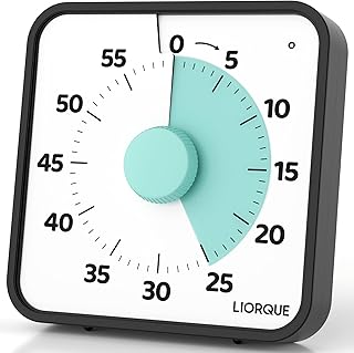 LIORQUE 19cm Visueller Timer 60 Minuten Countdown Timer mit großem Bildschirm für Kinder und Er…