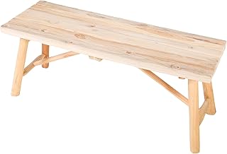 mgc24 Teakholz-Bank – Stabiler 4-Bein Blumenständer aus Massivholz, handgefertigt aus Echtholz, …