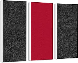 platino24 Schallabsorber-Set Colore aus Basotect G+ mit Akustikfilz, 3 Elemente in Anthrazit und …