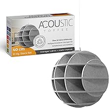 platino24 „SATELLITE“ 3D-Akustik-Objekt Kugel für optimale Raumakustik I Schallabsorber für Dec…