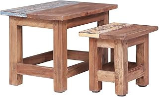 Furniture Item Home Nesting Tables 2 pcs Solid Reclaimed Wood-Möbel