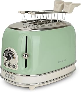 Ariete Vintage 155, 2-Scheiben-Toaster, Retro Toaster mit 6 Toaststufen, Automatischer Auswurf, A…