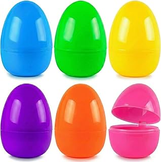 Extra große befüllbare Ostereier aus Kunststoff – 24er Set, 6 Farben – Wiederverwendbare Os…