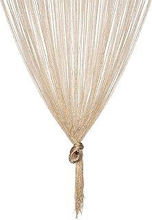 TRIXES Goldfadenvorhang, Tautropfen-Design, Raumteiler, Fliegenschutz, Festliche saisonale Dekora…