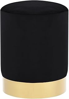 vidaXL Hocker Fassform Polsterhocker Sitzhocker Schemel Samthocker Pouf Sitzpouf Velour Fußhocke…