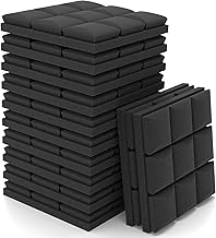 12 Stück Akustikschaumstoff Schalldämmung Selbstklebend 5CM Schaumstoffplatte Schallabsorber Sc…