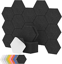 Hexagon Akustikpaneele selbstklebend 18 Stücke, TONOR Schallabsorber Schallschutz mit Hochdichte…