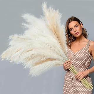 Künstliche Blume 6 Stück Kunstblumen, Zweifarbiges Pampasgras, Natürlich Aussehende Kunstblume…