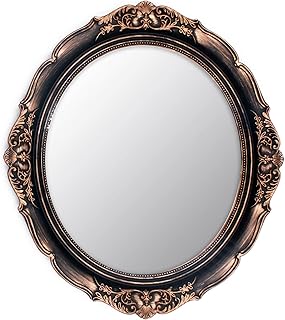 Eaoundm 33,3 x 37,6 cm dekorativer Wandspiegel, Vintage-Hängespiegel für Schlafzimmer, Wohnzimm…